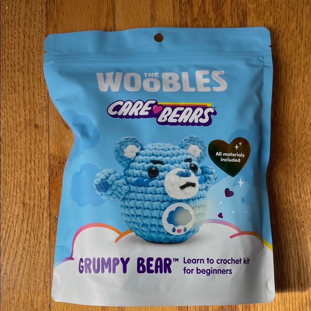 BRAND NEW - Woobles Care Bears Grumpy Bear Crochet Kit